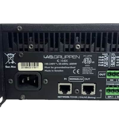 Lab Gruppen C 10:8X 8-Channel 600 Watts Power Amplifier #7205 (One)THS image 4