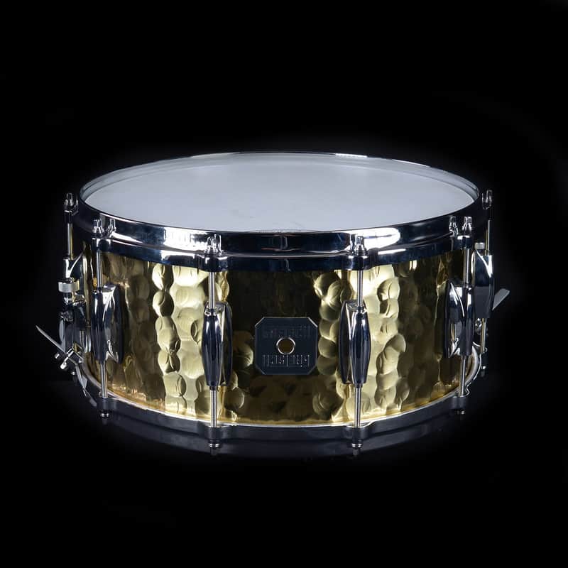 Gretsch S1-6514-BRH Full Range Series Hammered Brass 6.5x14" Snare Drum image 2