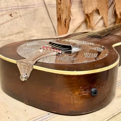 Rexo by Regal Electric Resonator Guitar Wood Body Refin circa 1930's image 13
