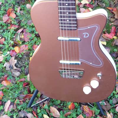 Danelectro u-2 guitar coke bottle headstock 1950's copper image 2