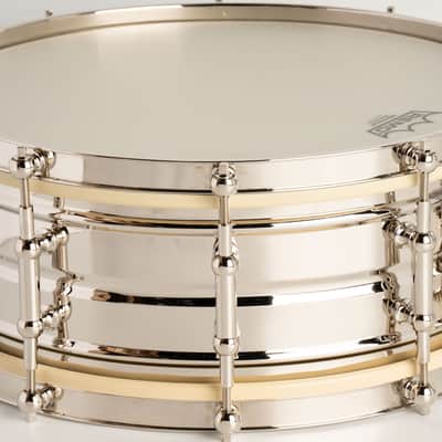 AK Drums Nickel Over Brass Dresdner Type Orchestra Model / Nickel Plated 5.5"x14" image 5