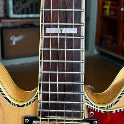 2005 Epiphone Sheraton II Korea Natural Semi-Hollow Electric Guitar w/Vintage Gibson Case image 9