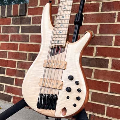 Ibanez Premium SoundGear SR5FMDX2NTL, 5-String, Natural Low Gloss, Nordstrand Pickups, Gig Bag image 4