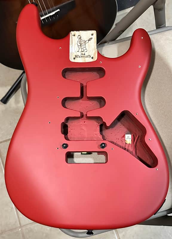 Warmoth Stratocaster Strat Body Satin Dakota Red Floyd Rose Top