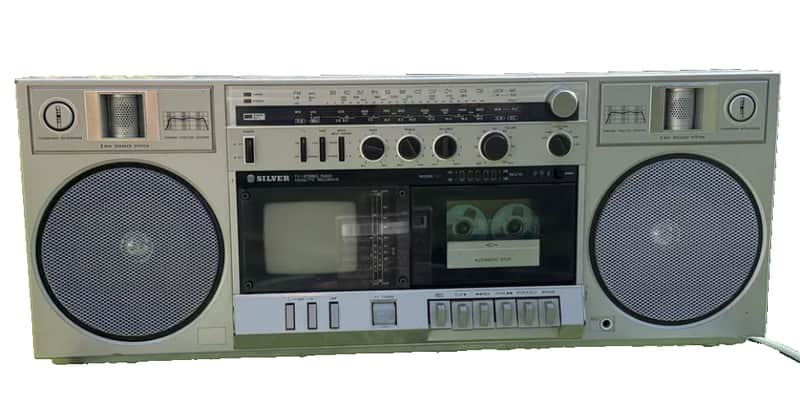 SILVER SVT 45L Rare Vintage Cassette Deck +TV Boombox Retro SHIN-SHIRASUNA Japan image 1