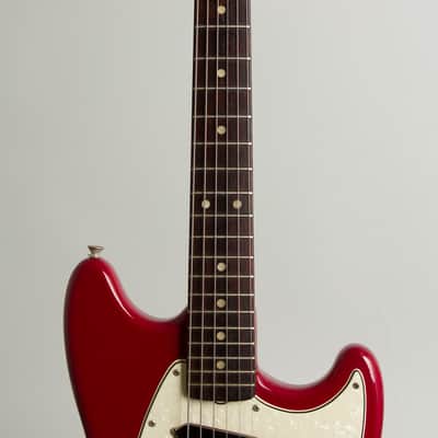 Fender  Mustang Solid Body Electric Guitar (1965), ser. #L41193, original grey hard shell case. image 8