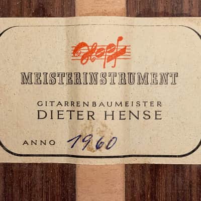 Dieter Hense 1960 made for Dieter Hopf – very nice sounding guitar – handmade and signed by Dieter Hense - video! image 12