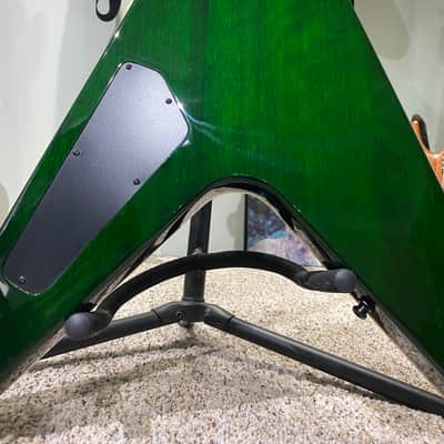 Dean Custom DOA Flying v 2008 #7 of 20 - Highly figured trans green image 9