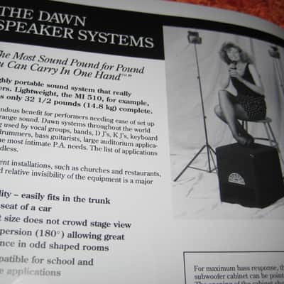 Dawn Speaker Systems Sales Product Brochure 1995 image 4