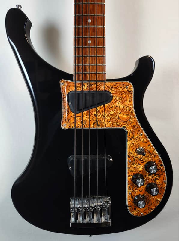 Rickenbacker 2019 4003S/5 Jetglo 5-String Bass, Custom Pickguard, OHSC image 1