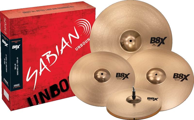 SABIAN 45003XG B8X Performance Set Plus 4-Pack Cymbal Package Made In Canada image 1