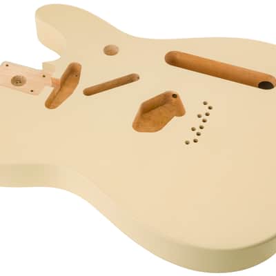 Fender Mexico Tele/Telecaster OLYMPIC WHITE SS Alder Body Vintage Bridge Mount image 7