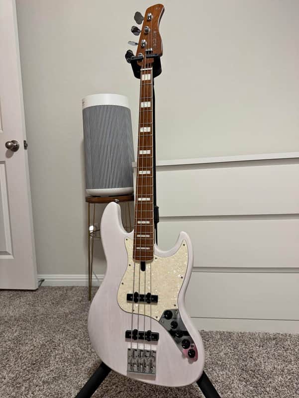 Sire Marcus Miller V8 Bass, Roasted Maple Fretboard, White Blonde image 1