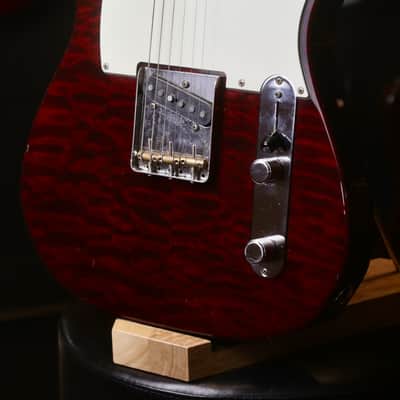 2018 Fender FSR Made in Japan Hybrid '60s Telecaster Quilt Top – Transparent Red / Pro Set Up image 3