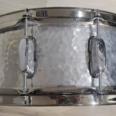 RARE Vintage Tama Hand Hammered 3mm aluminum 14x5.5 Snare drum PA355H image 3