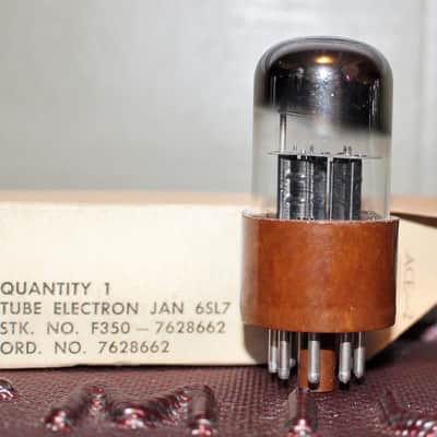 SYLVANIA JAN 6SL7WGT 6SL7GT VT-229 TIGHT BALANCE BLACK PLATE REC [] GETTER NOS++ NIB MINTY VINTAGE 1954 image 2