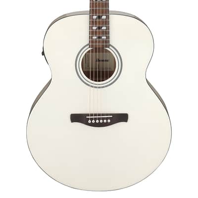 Used Ibanez AJ70M2E Acoustic-Electric Guitar - Pearl White High Gloss image 1