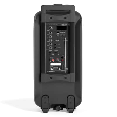 Dolphin SP-2080RBT Dual 8-Inch High Power Portable Bluetooth, Wireless Microphone, Deep Bass, LED Lights, USB/SD Card, Rechargeable Battery - Ideal for DJ, Outdoor & Indoor Events image 3
