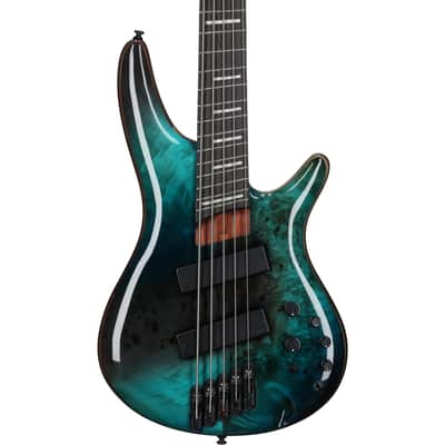 Ibanez SRMS805 Bass Workshop Multi-Scale Electric Bass, 5-String, Tropical Seafloor image 7