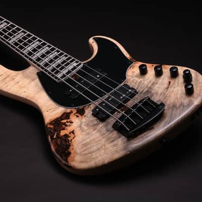 Mayones Jabba Custom 5 Buckeye Burl top | Reverb Portugal
