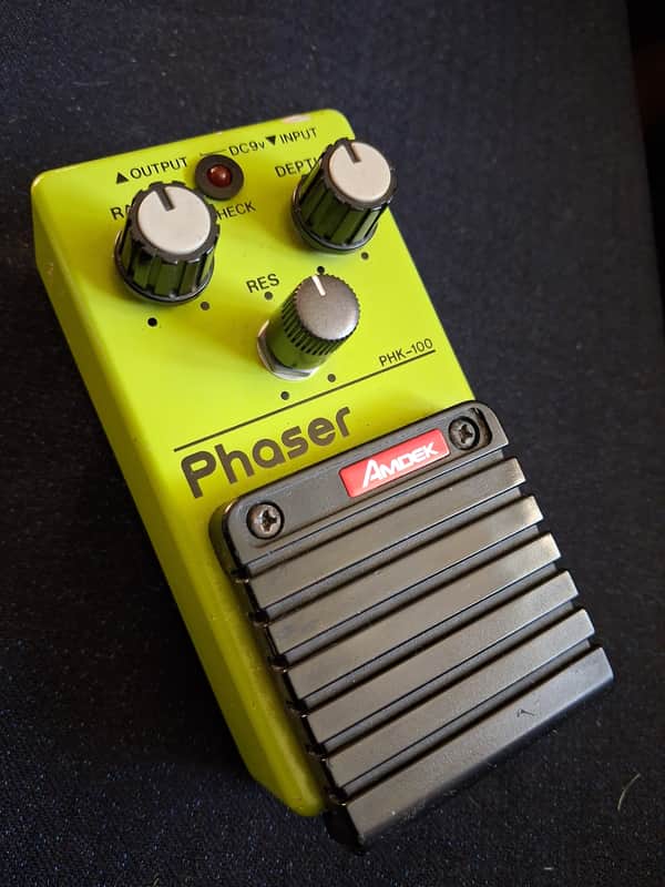 Rare vintage Amdek PHK-100 Phaser guitar effects pedal 1980s Made in Japan image 1