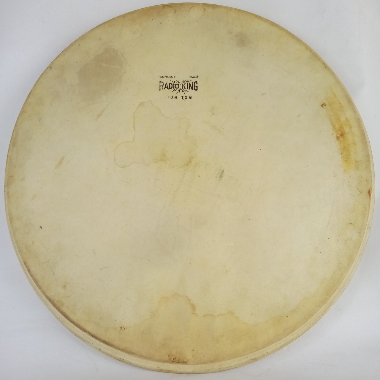 Slingerland 16" Calf Skin Radio King Floor Tom Drum Batter/Resonant Head 40s USA — main photograph