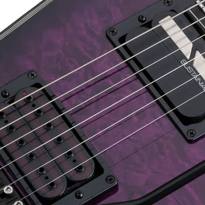 Schecter E-1 FR S Special Edition Electric Guitar - Trans Purple Burst (B-Stock) image 5