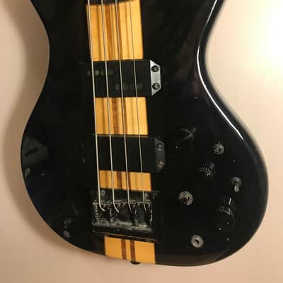 Westone Thunder 3 b 4 string bass guitar neck through 1986 black stain image 1