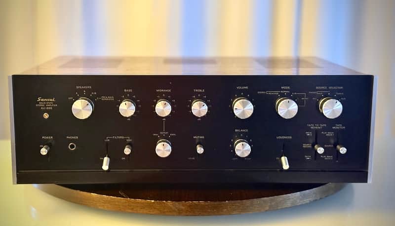 🎶✨ Sansui AU-888 / AU888 Vintage Integrated Amplifier w/ Excellent Wood Case — Serviced/Cleaned, Tested, 100V JDM image 1
