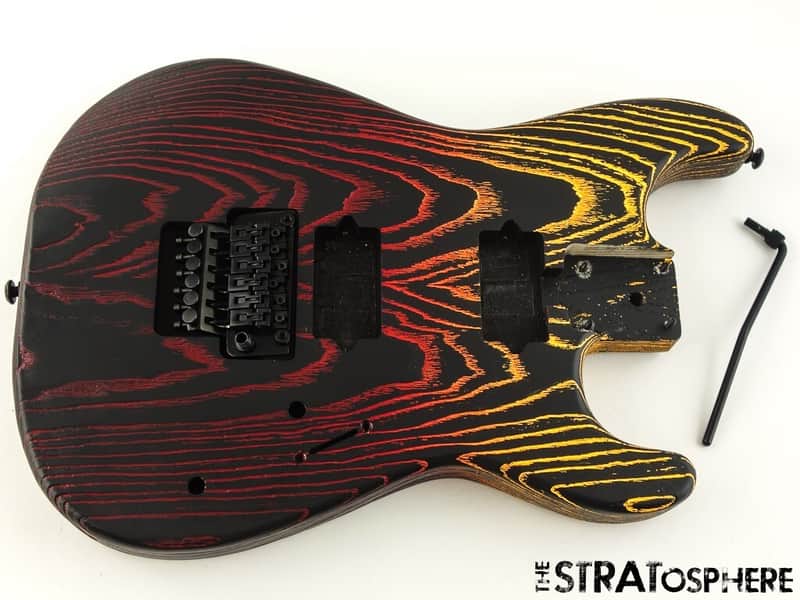 Charvel San Dimas Pro Mod 2H BODY & HARDWARE HH Floyd Rose Route Ash Sunburn image 1