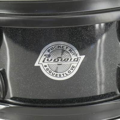 Ludwig Pocket Kit Questlove 12x5'' Snare Drum - Black Sparkle image 4