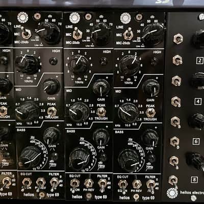4x Helios Type 69 full-size 'Tony Arnold' Mic Pre & EQ w/ original powered rack image 5