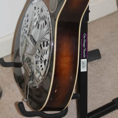 1930s -70s vintage USA Dobro resonator slide guitar nice square neck National with case image 4