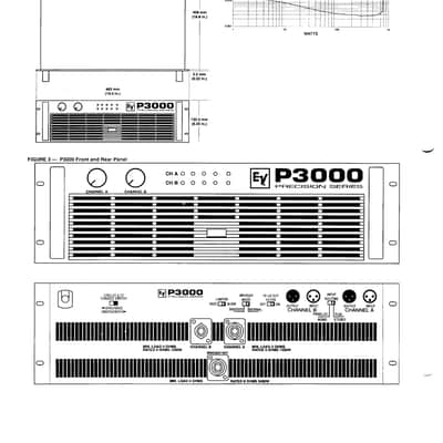 Electro/Voice (Dynacord)  Model  P-3000 Power Amp  2x 750 Watts 8Ω, Precision Series Power Amplifier,In good condition, Made in Germany image 10