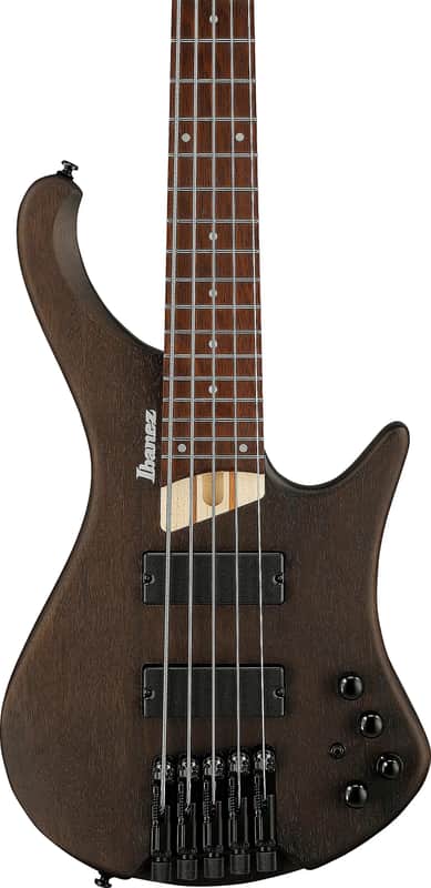 Ibanez EHB605 Headless 5-String Bass Guitar, Jatoba Fingerboard, Walnut Flat image 1