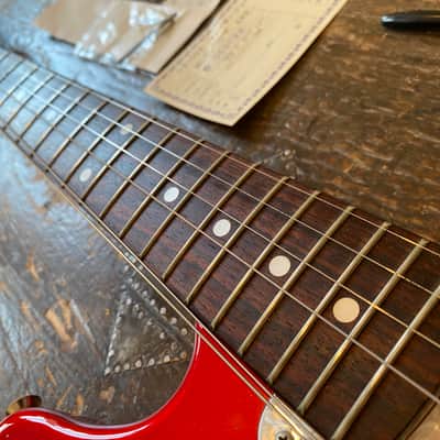 Fender Japan Rare 1997 CIJ 1966 Reissue Mustang Rare Factory Candy Apple Red Japan image 10