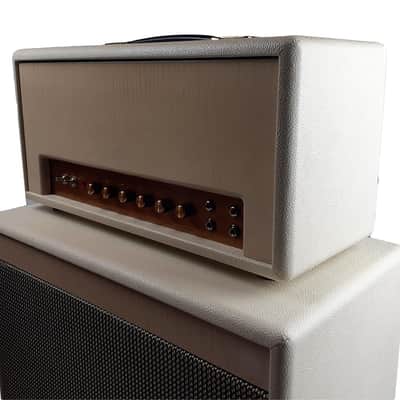 G&A Head Boutique White JTM 45 + 1x12 White Big Size V30 guitar Cabinet image 3
