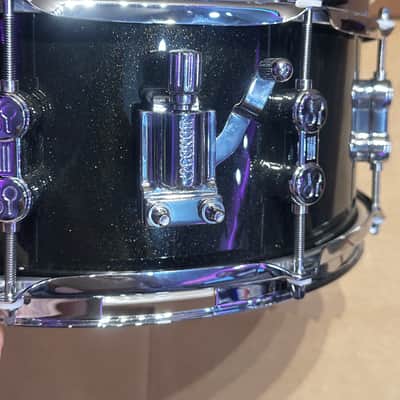 Sonor AQX 14x5.5 Snare Drum – Black Midnight Sparkle | Floor Model | w/ New Snare Wires image 6
