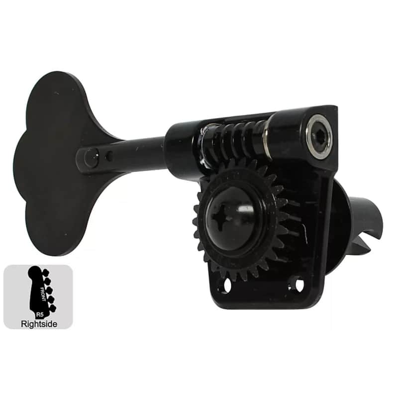 GOTOH GB528 Res-o-lite Bass Tuning Machines  Tuners - 4R - Black image 1