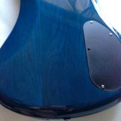 Lefty Warwick Rock Bass 4 2010 Trans Blue with Deluxe Gig Bag/Kit image 7