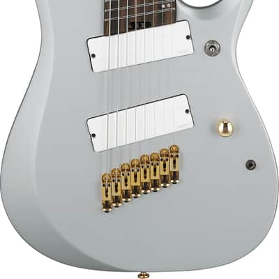 Ibanez RGDMS8 Axe Design Lab 8-String Multi-Scale Electric Guitar, Ebony Fingerboard, Classic Silver Matte image 1