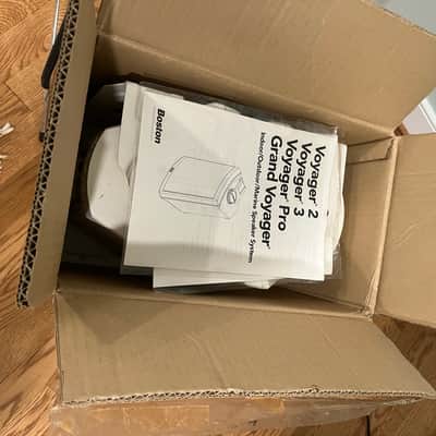 Boston Acoustics Voyager Pro Outdoor Speaker pair White - original owner, original packaging image 10