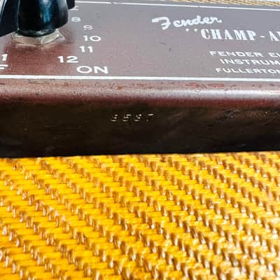 Fender Champ 5D1 Wide Panel 1x6" Combo Amplifier 1955 - Tweed image 11