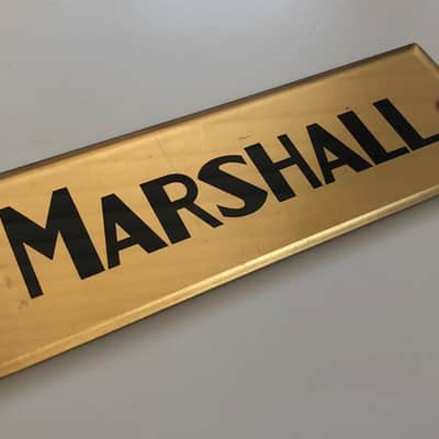 Vintage 1960's 1964 1965 Marshall Block Logo Amp Badge JTM45 JTM Plexi Guitar Amplifier Gold image 6