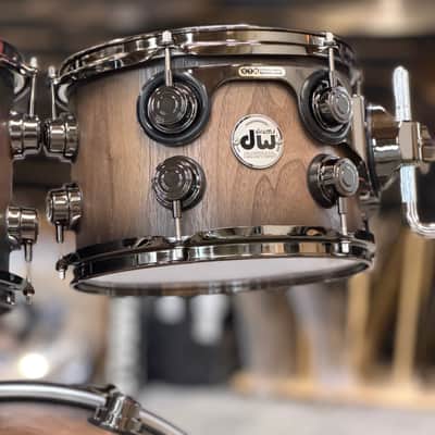 DW COLLECTOR'S PURE WALNUT 22-10-12-14-16 NATURAL TO QUICK EBONY BURST BLACK NICKEL HARDWARE image 7