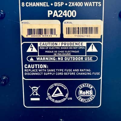 Gear One PA2400 8-Channel 2x400-Watt Powered Mixer 2010s - Black image 3