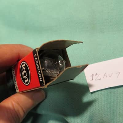 vintage RCA tube 12au7 w/ box for fender marshall gibson tube amps image 8