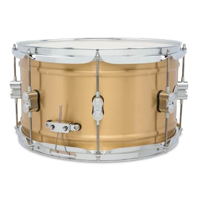 PDP PDSN0814NBBC Concept Series 8x14" Snare Drum – Brushed Brass Shell image 3