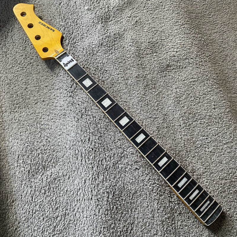 Yellow 4 String Jazz Bass Style Maple Neck, Rosewood 20 Frets Fingerboard image 1
