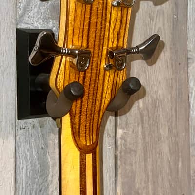 1979 Alembic Series 1, 4 String Bass, Stunning Natural Zebra Wood, LED Fret Lights, Very Nice Bass ! image 15